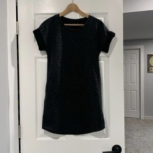 Adrienne Vittadini Heather Grey T-Shirt Dress with Pockets - Small